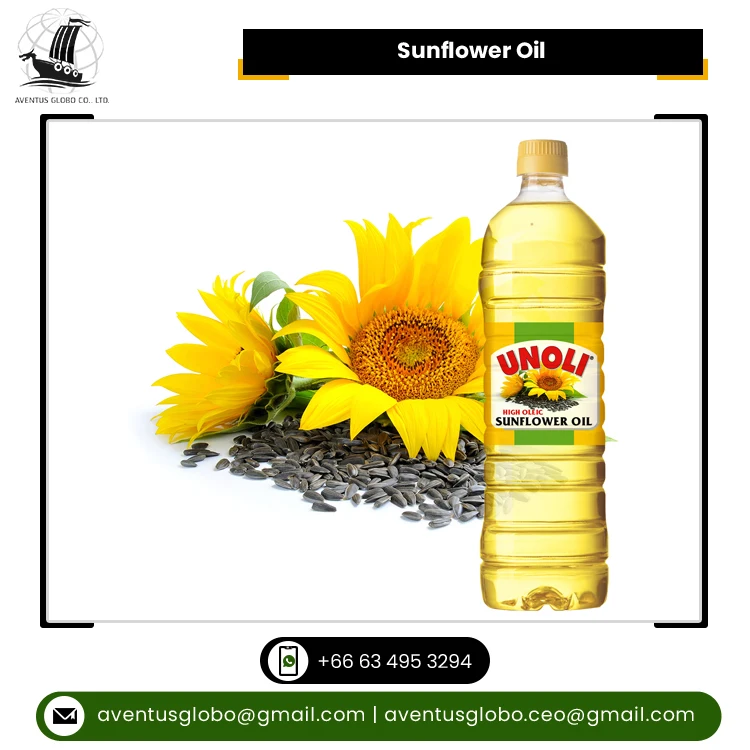 High Quality Best Price Food Grade 100% Pure and Refined Cooking Sunflower Oil | Thailand Sunflower Oil Supplier