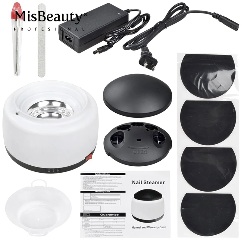 Newest Private Label Safe and Harmless Gel Remover Nail Steamer for 5 Nails Polish on Fingers Removed Easily