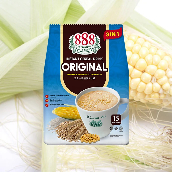 Good Taste and Aroma 3 in 1 Cereal Drink Original 15 Sachets Individual Pack Healthy For Breakfast Not Too Sweet