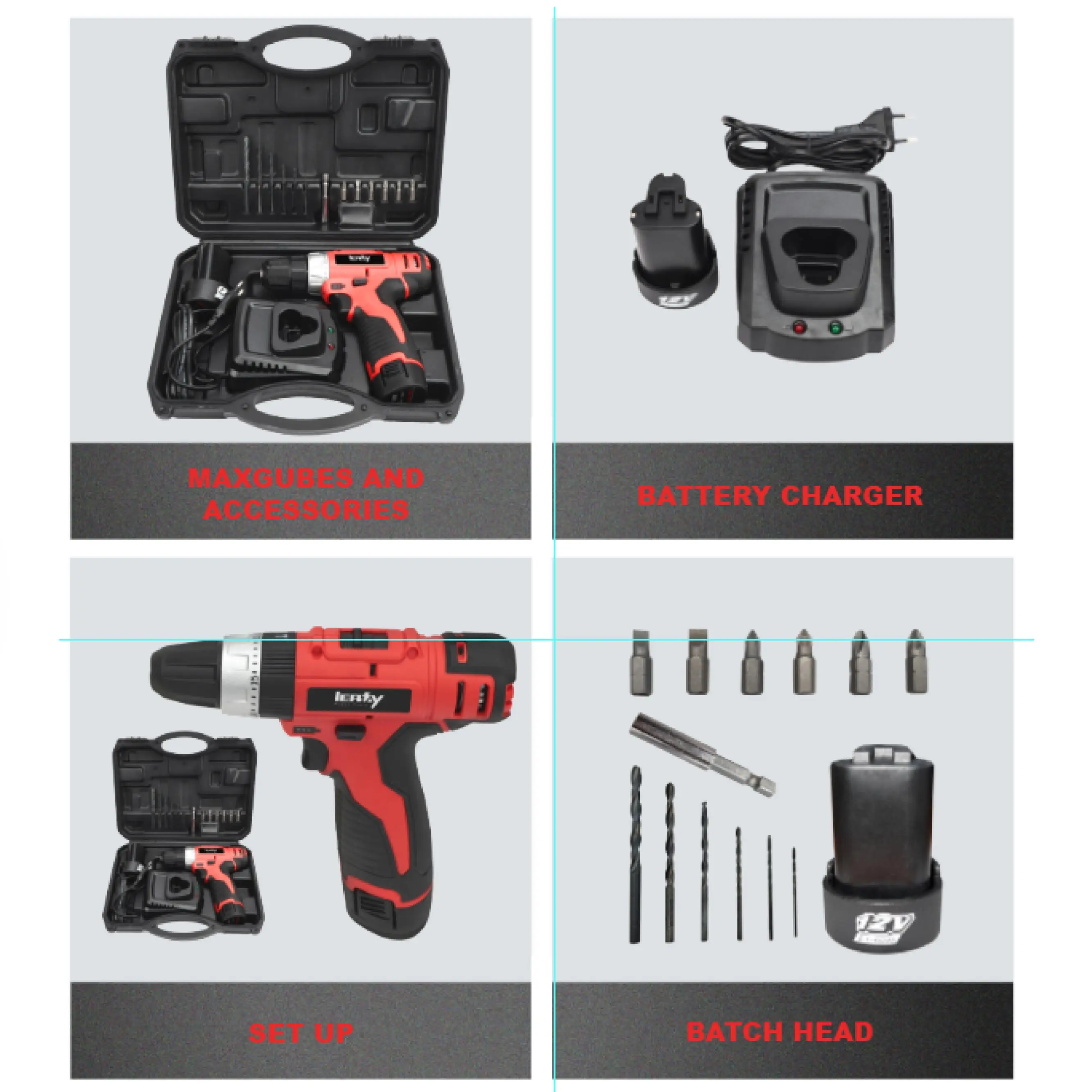 Wholesale 1.5AH Electric Drill Machine No-load Speed 12V Cordless Impact Drill