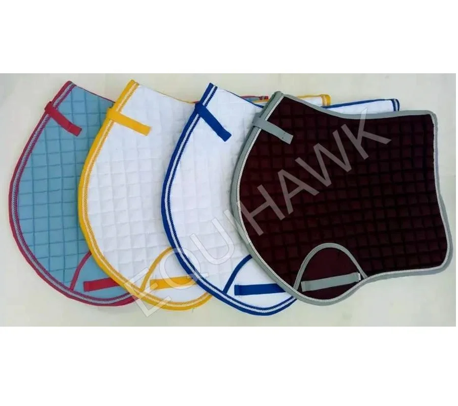 PREMIUM SPARKLE FABRIC SADDLE PAD WITH COTTON OR WAFFLE LINING  CUSTOM DESIGN SPARKLE FABRIC SADDLE PAD