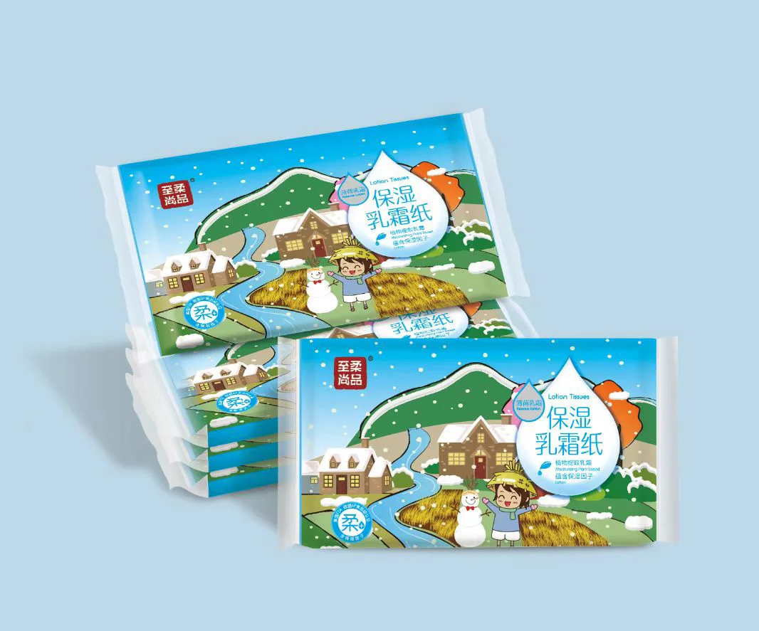 Lotion Facial Tissues Soothing Soft Straw Bamboo Pulp  Milk Menthol Cherry ingredients GMP factory OEM welcome