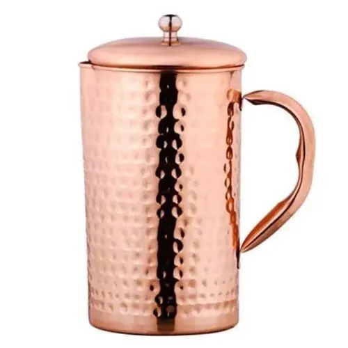 India Manufacturers of Copper Jug Tabletop Hammered for Drinking Purpose Home and Wedding Use Jugs Sale