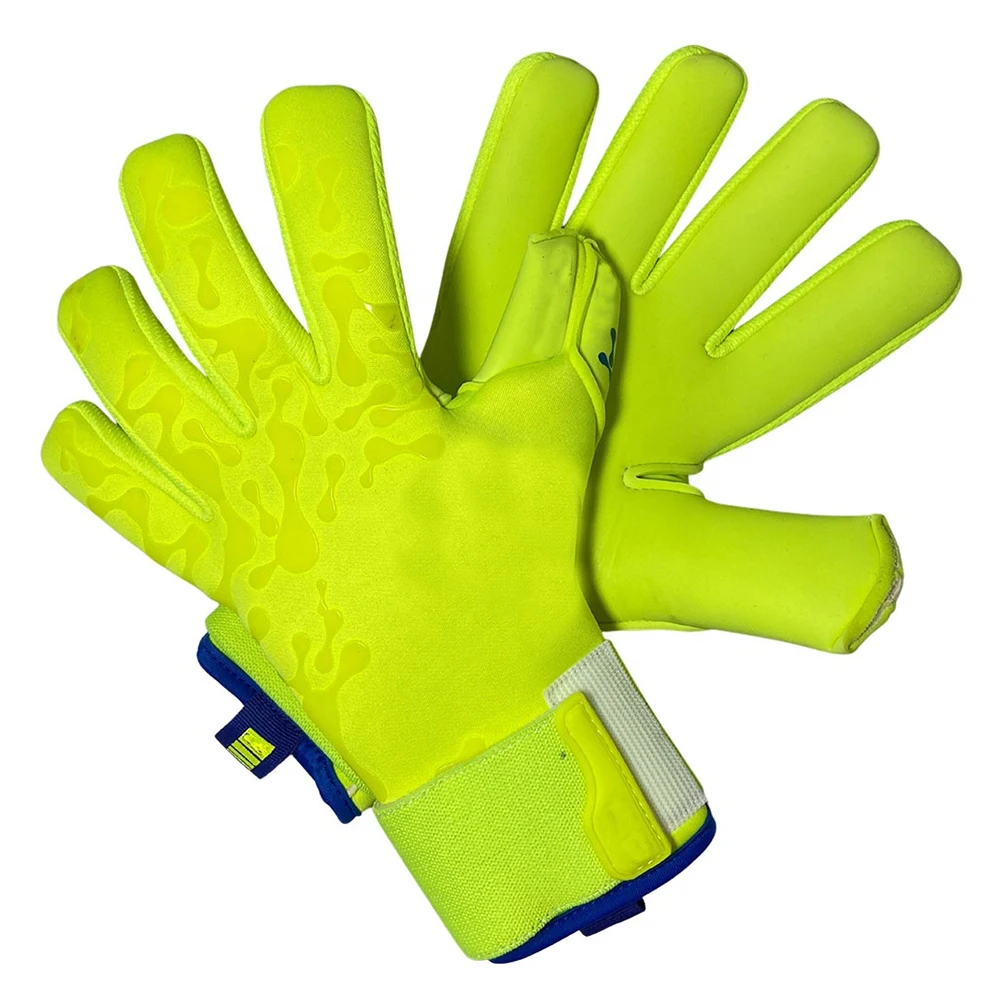 Hot sale goalkeeper gloves professional protect latex knitting Nylon football soccer goalkeeper gloves