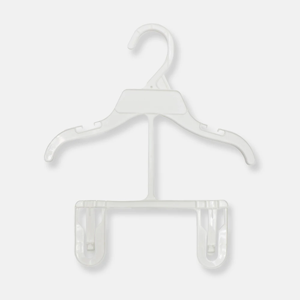 Custom Logo Sizes or Wholesale 2pcs Clothes Set Children Plastic Hangers Custom Baby Cloth Hanger Anti Slip Plastic Hangers