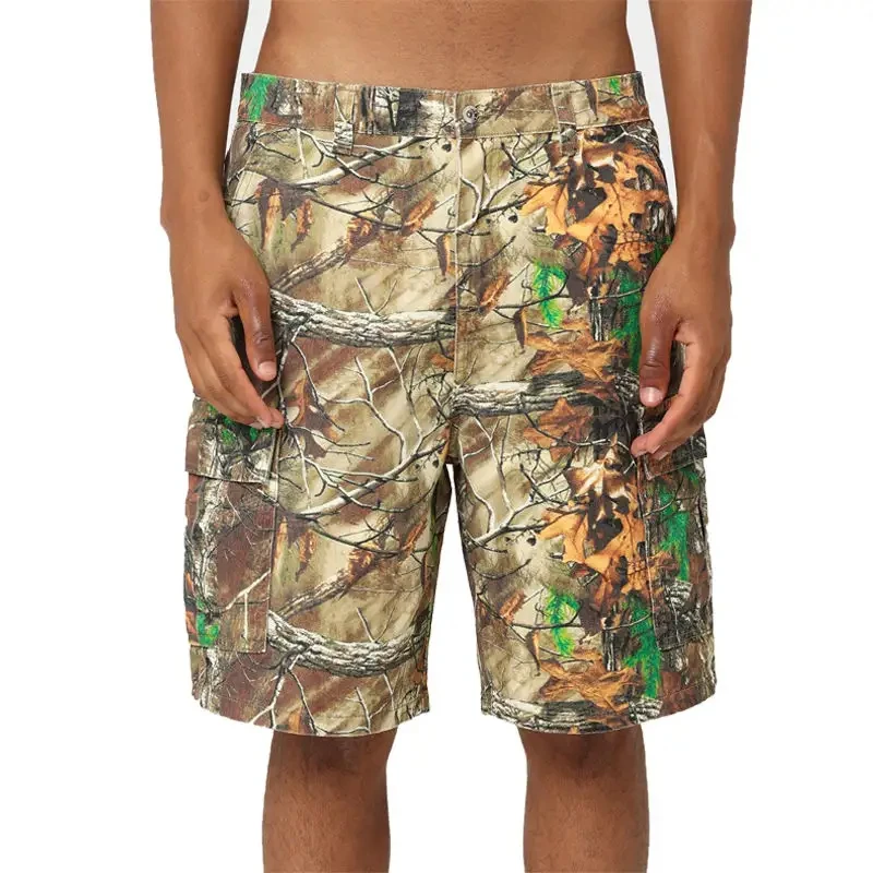 All Over Print Camo Hunting Real Tree Camping Short Pants Summer Custom High Quality Casual Breathable Camouflage Denim Shorts