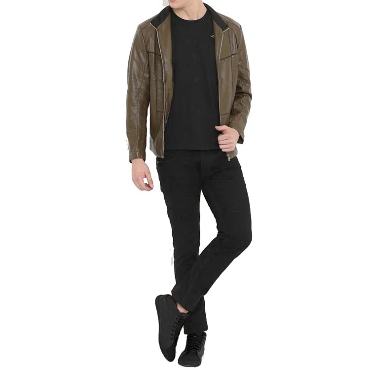 OEM Full Custom Made Leather Thickening Winter Coat Locomotive Motorcycle Black Brown Jacket For Men