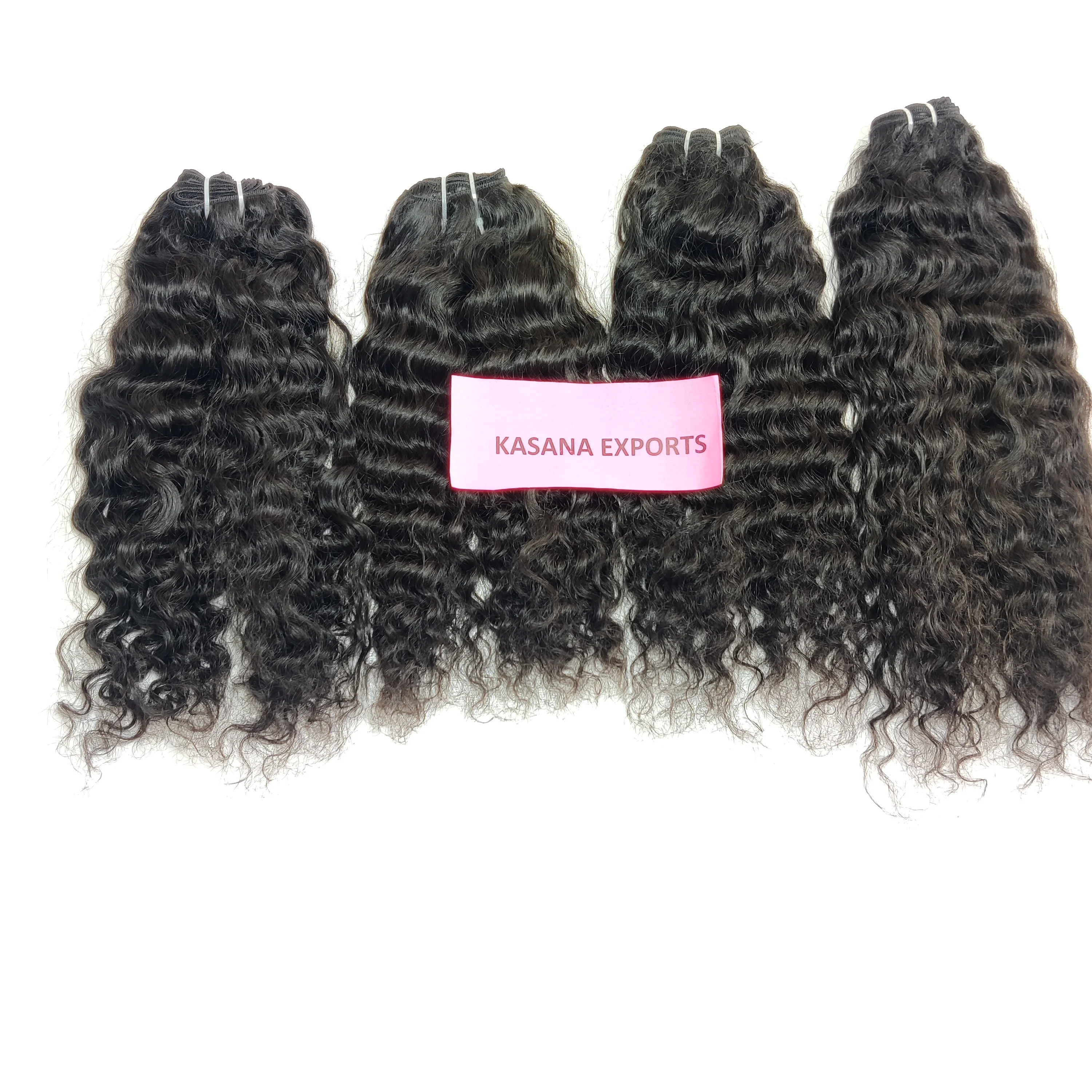 Curly Malaysian cuticle aligned natural color hair black women machine double weft genius weft human hair