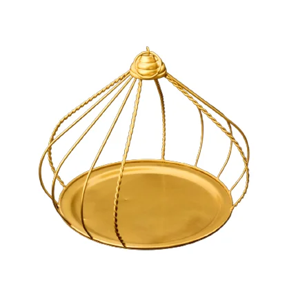 Стильная металлическая корзина для фестивалей подарочная проволочная сумка с позолоченной большой корзиной в форме багажника