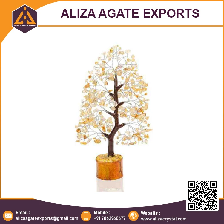Wholesale Citrine Quartz Crystal Healing Tree of Life  Fengshui Lucky Tree for Gifts & Home Decor