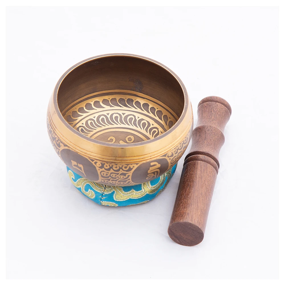 Hand Hammered Tibetan Singing Bowl Used For Meditation Bowl With Wooden Mallet And Silk Pillow Buy At Best Price
