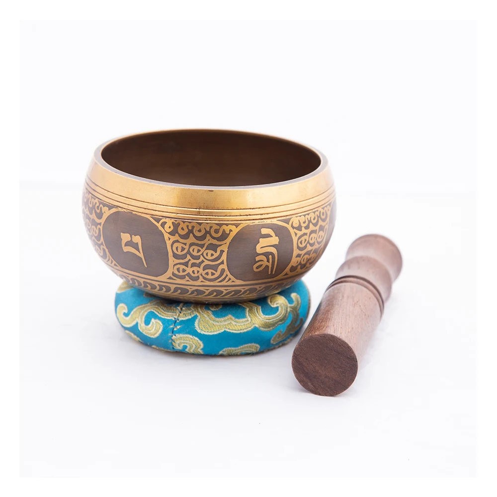 Hand Hammered Tibetan Singing Bowl Used For Meditation Bowl With Wooden Mallet And Silk Pillow Buy At Best Price