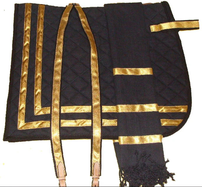 TOP TRENDING SPANISH HORSE SADDLE PAD WITH LACED and LEATHER DESIGN and FRINGES SPANISH HORSE SADDLE PADS CUSTOM SADDLE PADS