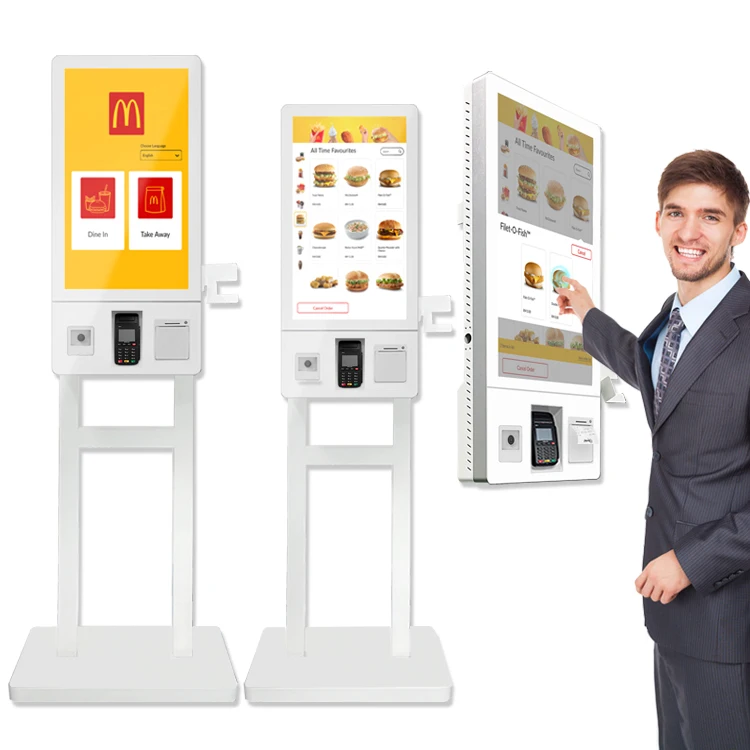 Sinmar Restaurant Food Menu Order Taking Kiosk Kfc Ordering Self-service Serve Bill Pos Self Payment Machines with Printing