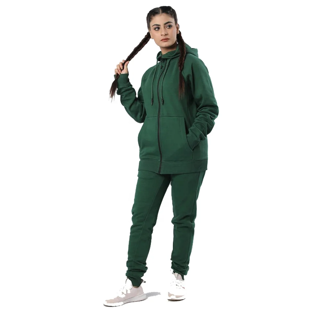 Factory Manufacture Custom made Cheap price 2-Piece Gym Wear Tracksuit For Women Hooded Workout Fitness Tracksuit For Women