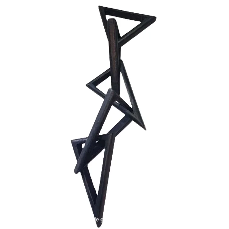 Decorative Boho Home Decor Hand Carved Sustainable Pine Wood Chain Link Decor Wood Chain Set with Wooden Bead Garland