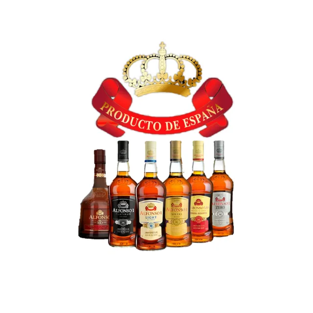 Bulk Buy Wholesale Brandy Alcohol Content 36% Aged 18 Months Vintage Distilled Brandy of Jerez Solera Alfonso I