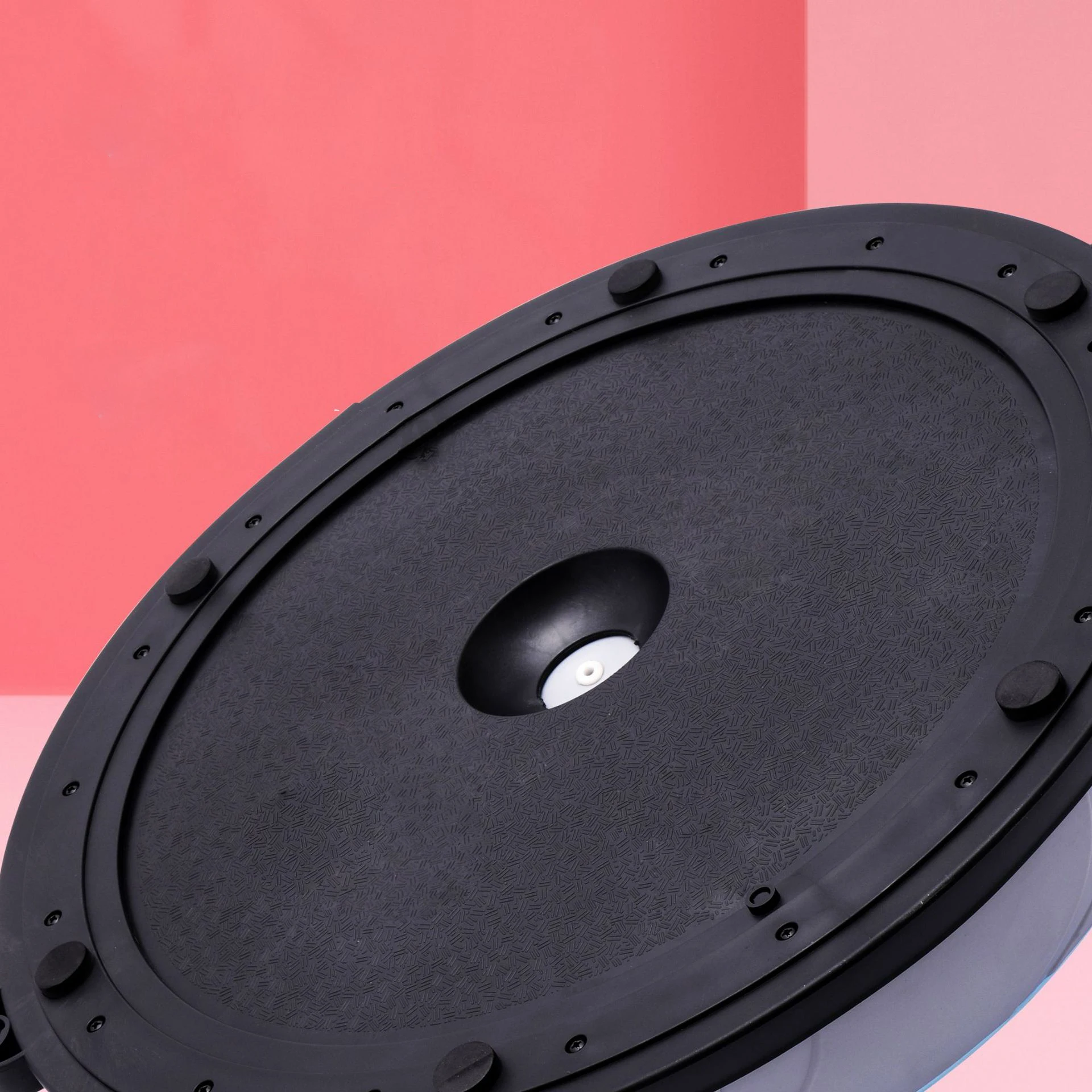 Design half balanced yoga hemisphere with handle yoga Pilates wave speed ball custom logo gym yoga equipment rose two-color half