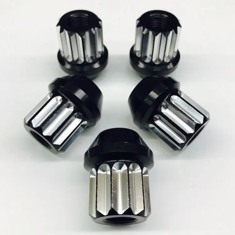 Custom aluminum titanium 12pt 12 point car auto wheel lug nut