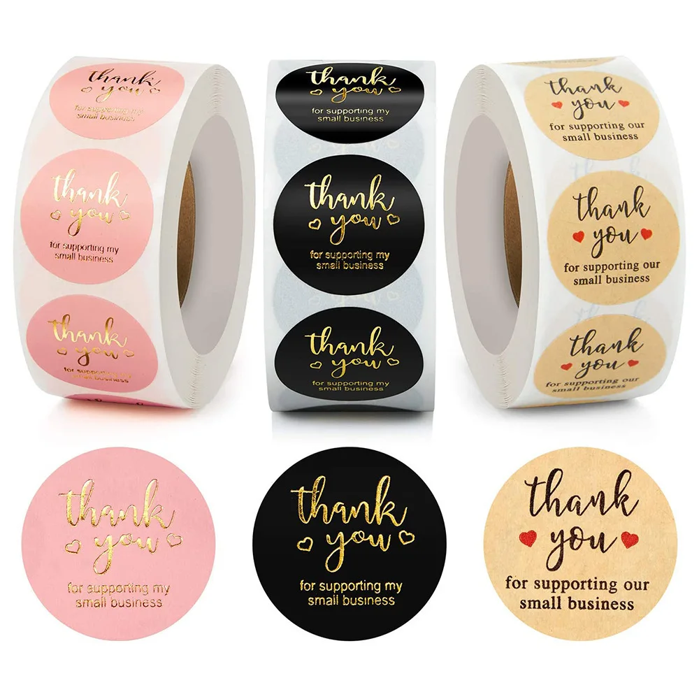 Rose Gold Foil Thank You Thankyou Stickers For Your Purchase Stickers