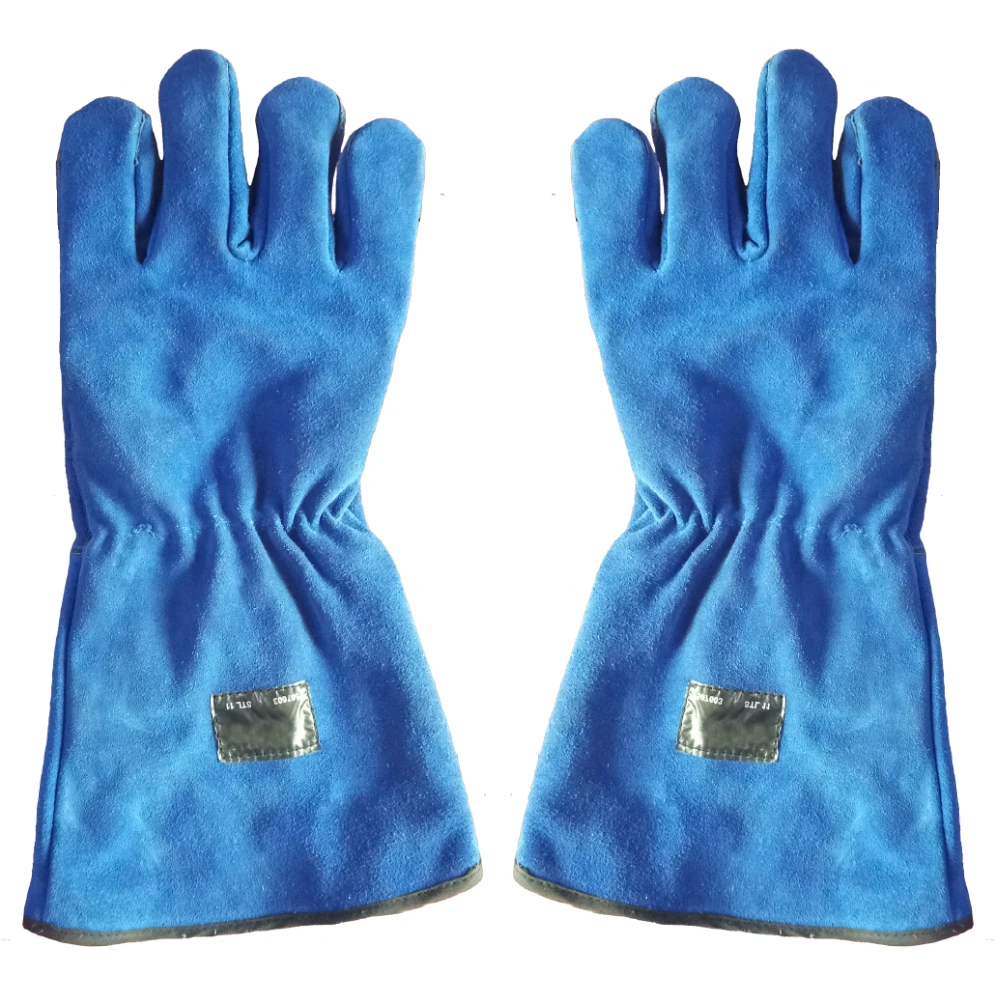 shuoya winter welding gloves cow leather soldering gloves 11 and 14 inch weldor TIG work gloves