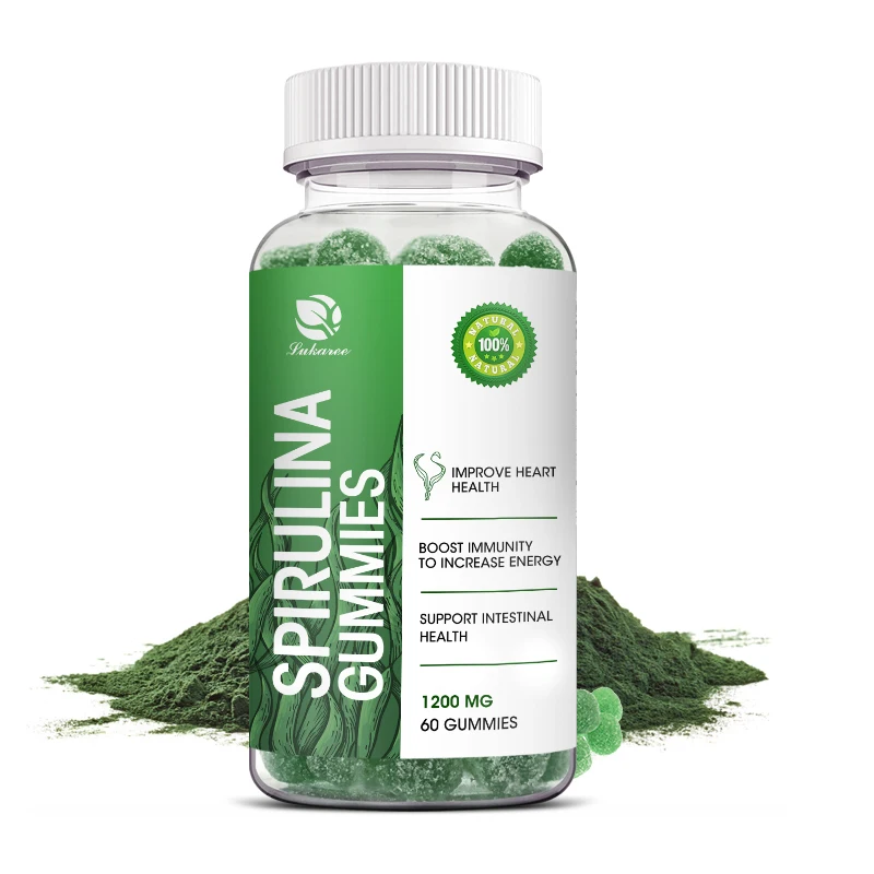 OEM/ODM Wholesale Private Label Nature Gastrointestinal Optimization Spirulina Gummies Powder Liquid Tablet Bulk Drum Food Leaf