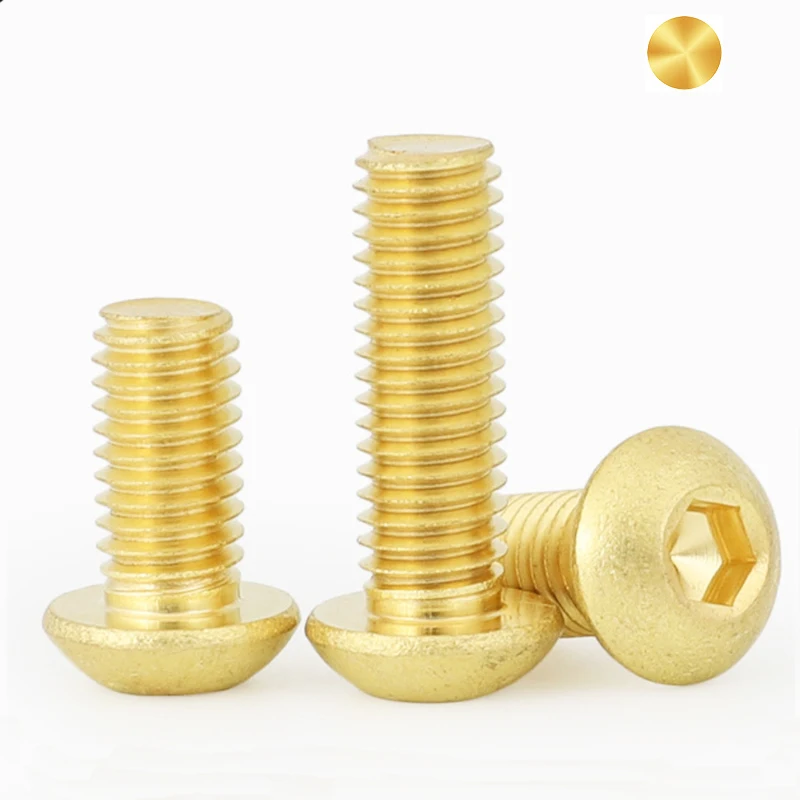 H59 H62 H65 Stainless Steel 304 316 Hex Socket Pan Head Screw Button Head Screw carbon steel Fasteners factory DIN7380