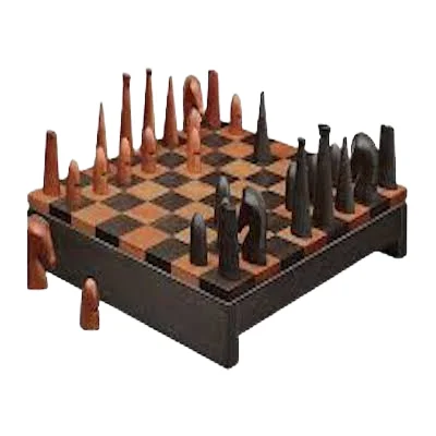 Single Peace Pine Wood Table Games Indoor Sports Chess Board with Wooden Pieces for Playing Checkers and Chess