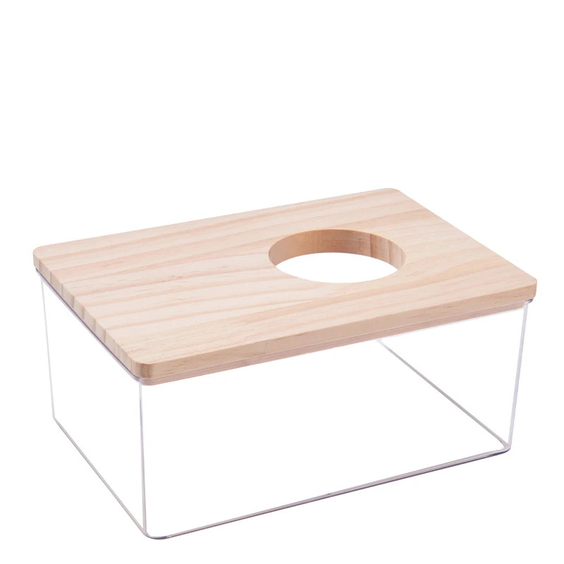 YEE customization acrylic transparent hamster sand splash-proof bathroom small pet animals hamster toilet