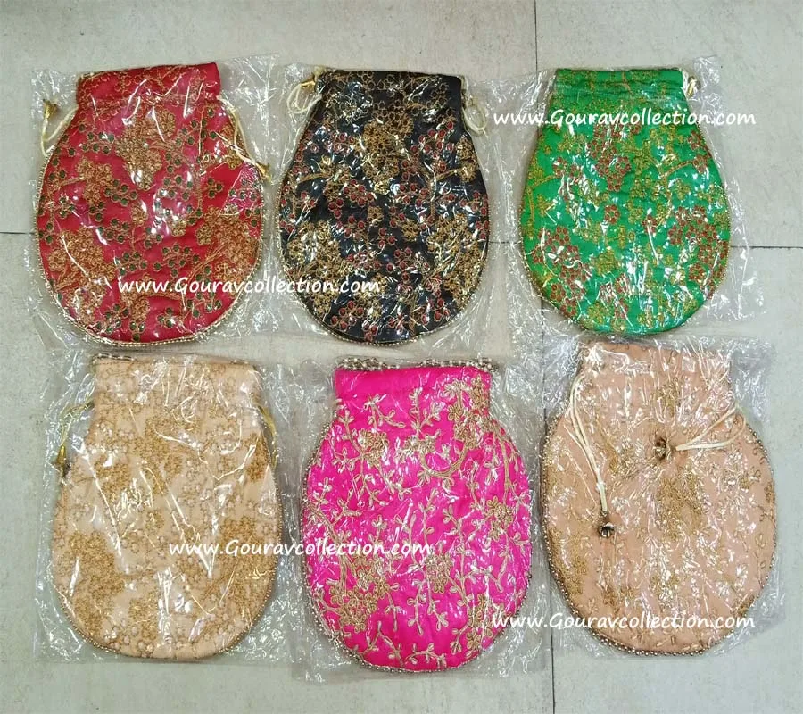 Wholesale Ethnic Fashion Women Beaded Hand Work Potly Bags Hand Purses  Luxury For Gift And party Wear Use GC-BG-609