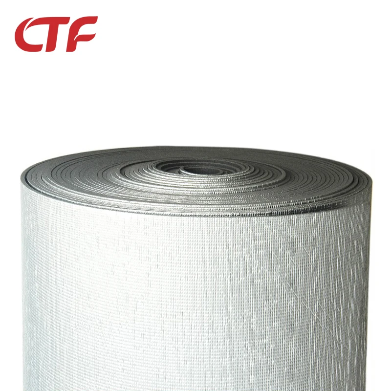 XPE/IXPE foam roof insulation  polyethylene foam Aluminized film on both sides 3mm 4mm 5mm Pressure checkered thermal insulation