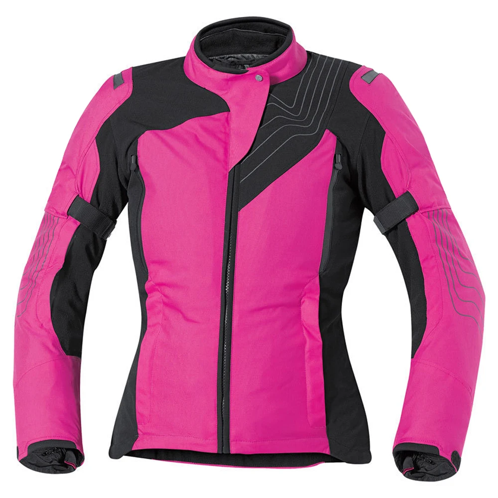 Customize women best motorcycle bike riding textile/touring jacket with certified protector ladies motorbike textile jacket
