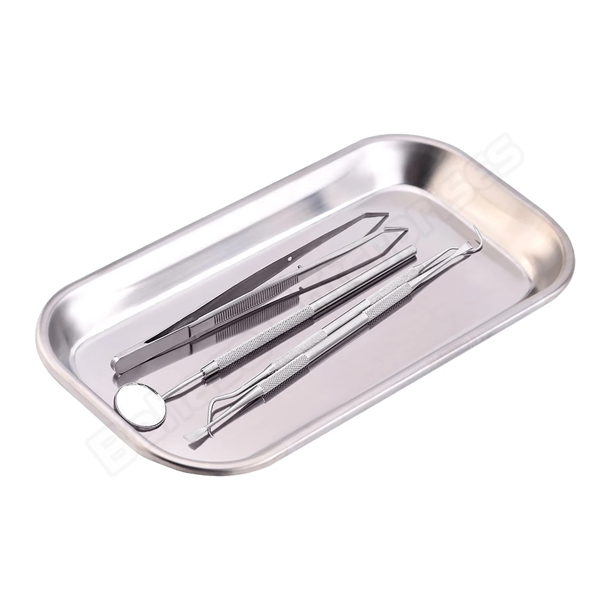 Stainless Steel Surgical Tray 22*12 cm Flat Bottom Tray for Medical Instruments Surgical Supplies without Instruments