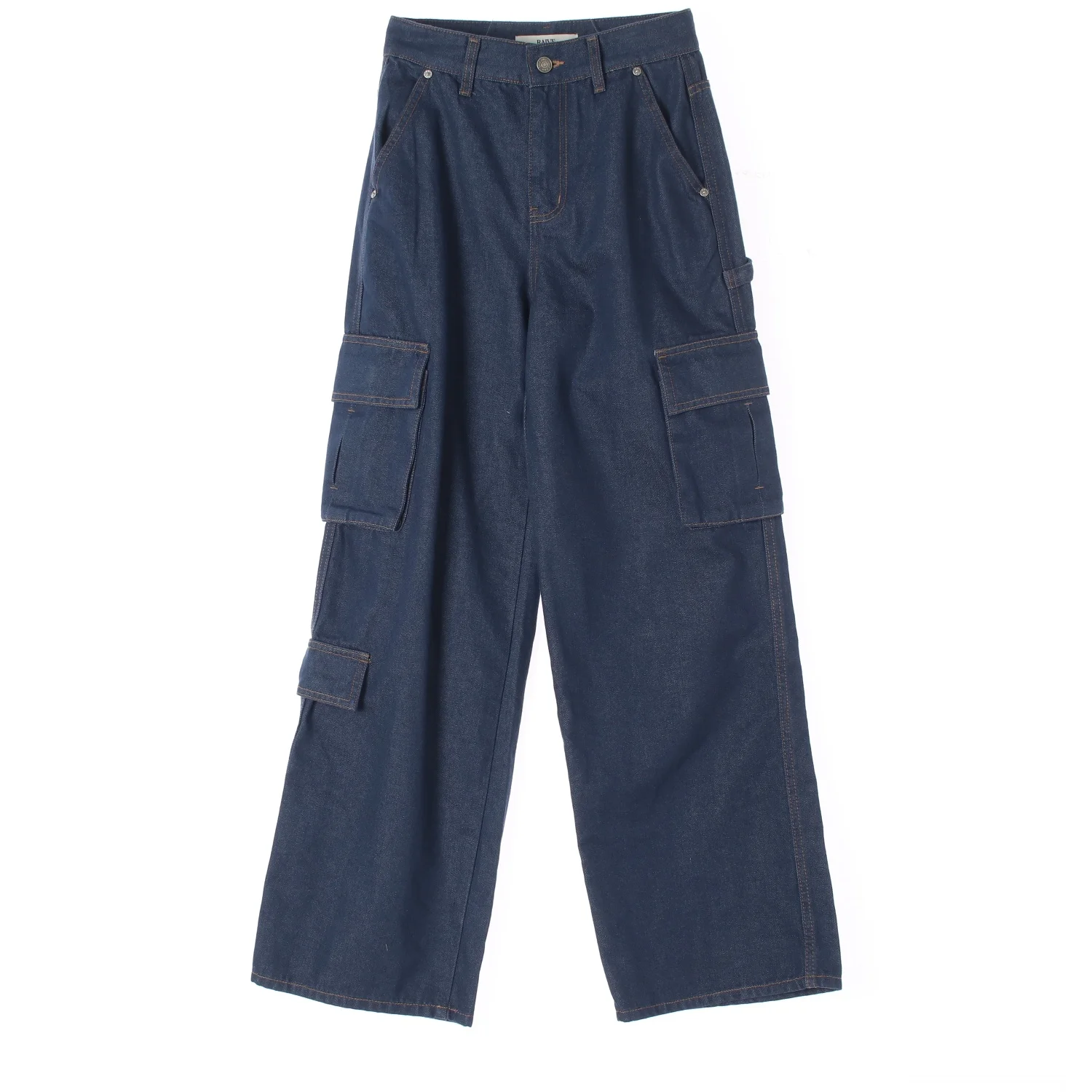 Корейские Подержанные мужские темно-синие брюки-карго