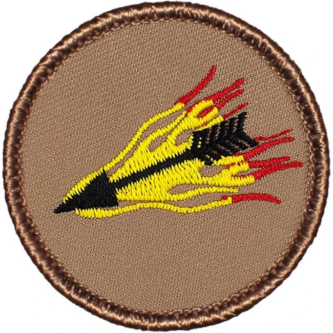 Flying  Patrol Patch  2 Diameter Round Embroidered Patch Hook Fastener