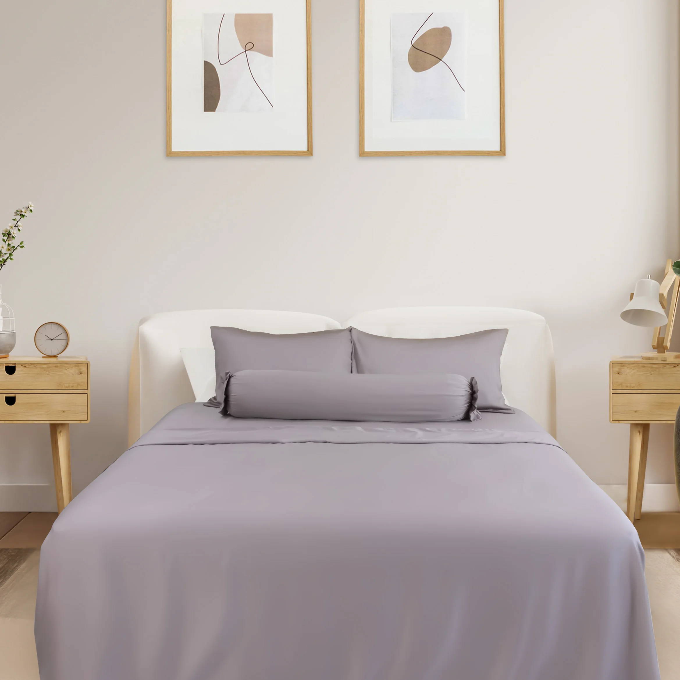 Элегантный и удобный комплект постельного белья из 4 предметов, новая 2024 из хлопка и шелка, простая тканая простыня, новое производство