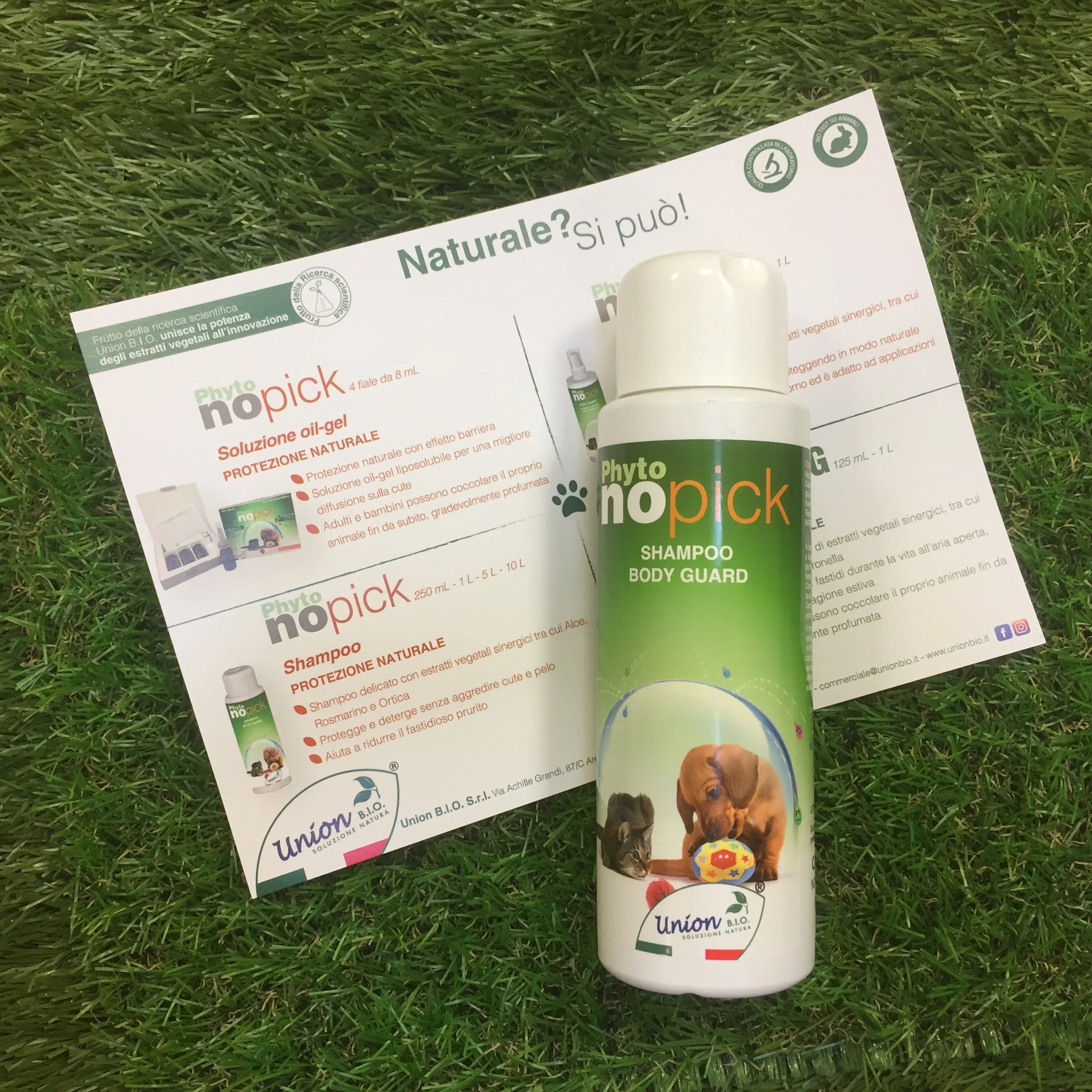 Top quality made in Italy plant based PHYTONOPICK shampoo natural repellent ticks and fleas for dog cat