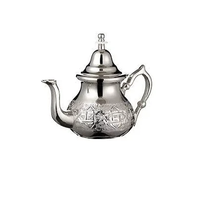 Top Selling Silver Polished Metal Dallah Simple Design Stainless Steel  Tableware Tea and Coffee Serving Pot