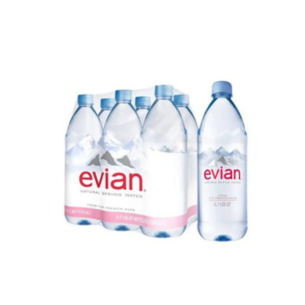 350ml 500ml 750ml High end champagne soft drinks french evian mineral water glass bottle