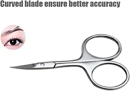 Customized Eyebrow Trimming Scissor for Eyebrows Shaping Stainless Steel Manicure Scissors with different colors