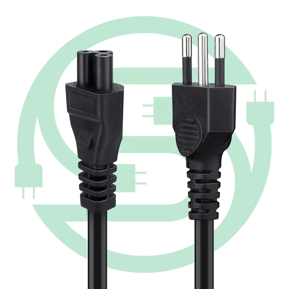 Factory hot sell Italy 250v 10A Power Cords 16 Gauge 3 pin Grill AC Cable Plug to IEC C13 Power Cord