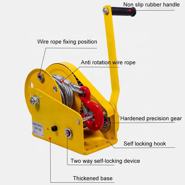 Manual Lifting Hand Break Winch Boat Trailer Lever Hand Winch