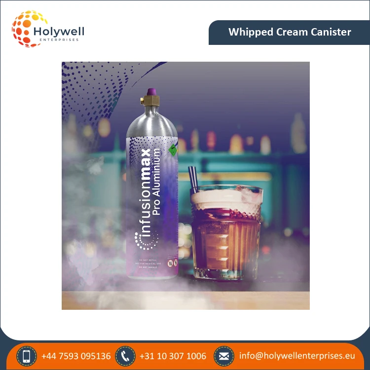 Made in EU OEM Manufacturer Supply Best Grade Blueberry Flavor Aluminum Whipped Cream Charger in 680g Cylinders