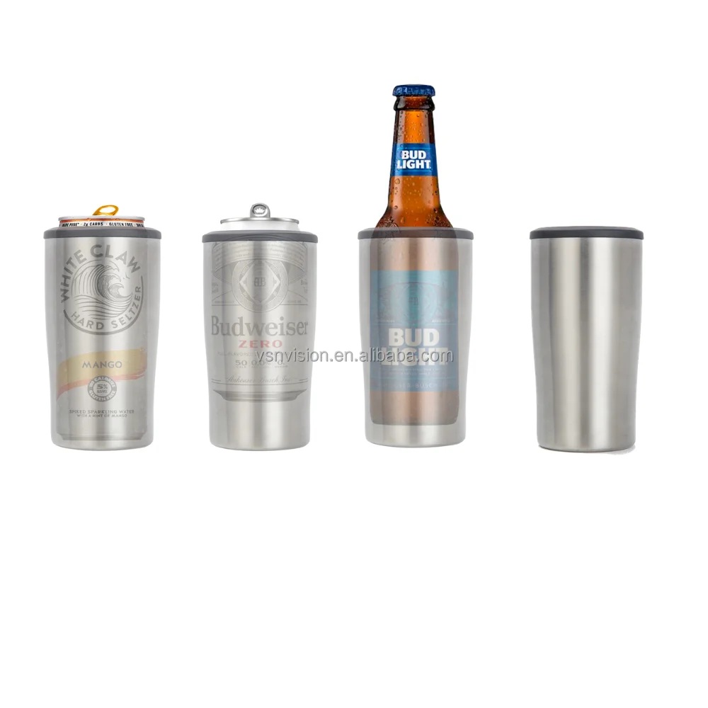 Low Moq Vacuum Insulated Custom Can Cooler Recyclable Sublimation Can Cooler