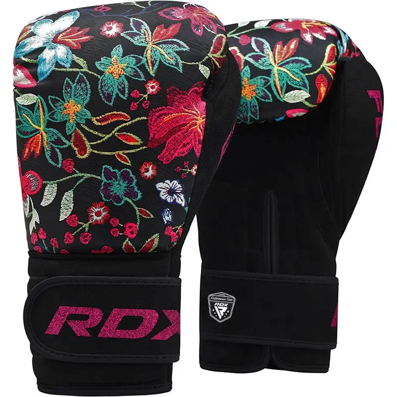 Premium Quality Boxing Gloves Wholesale Professional Leather Boxing Gloves Custom Logo RDX Floral Boxing Gloves for training