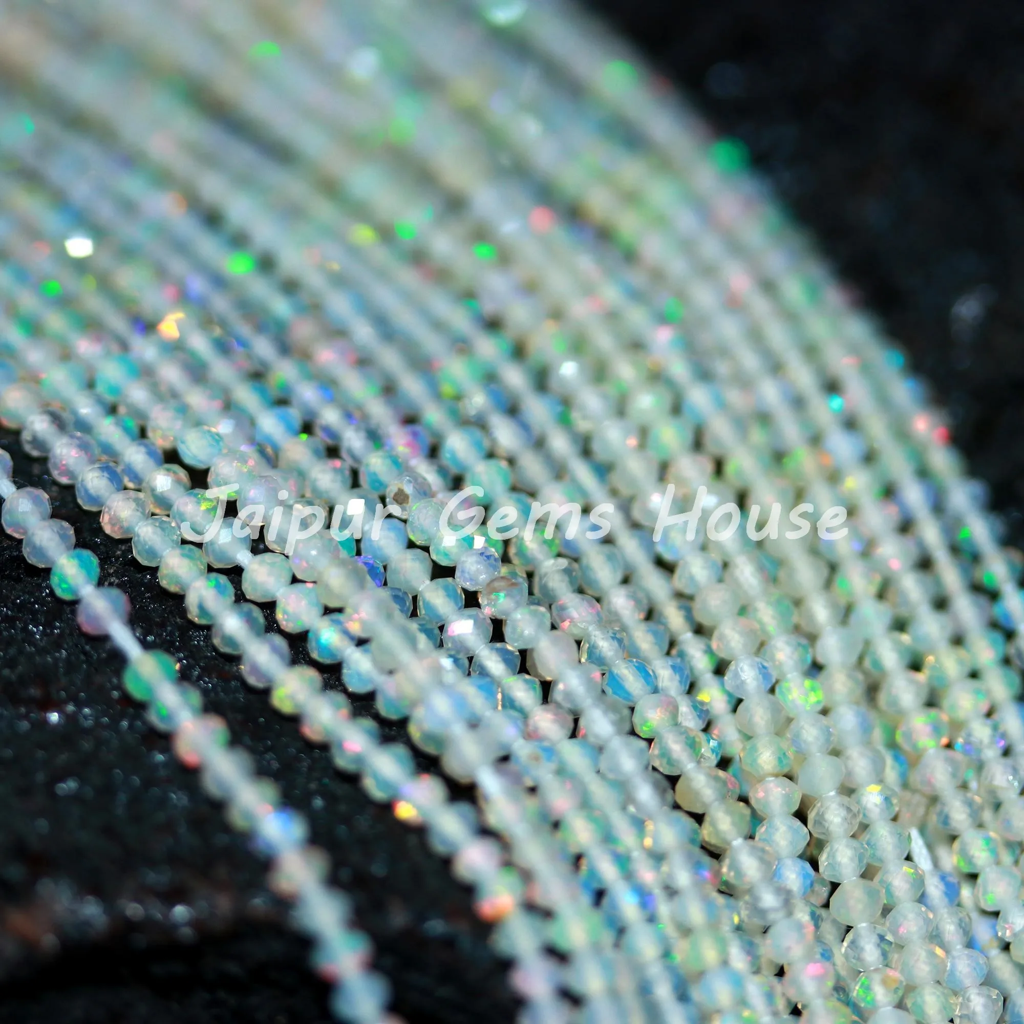 New trending Natural White Ethiopian faceted Round Beads Fashionable beads for Jewelry making Whole sale beads Semi precious