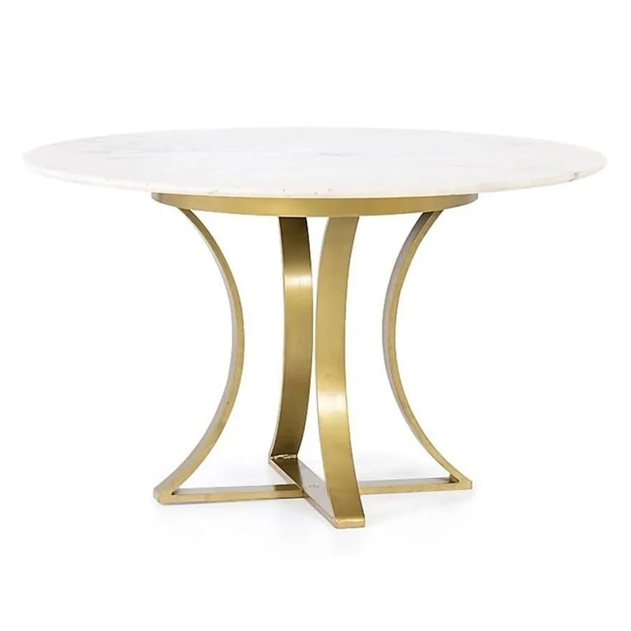 White Marble Top Golden Metal Base Premium Design Coffee Table latest Design High Trending Center Table