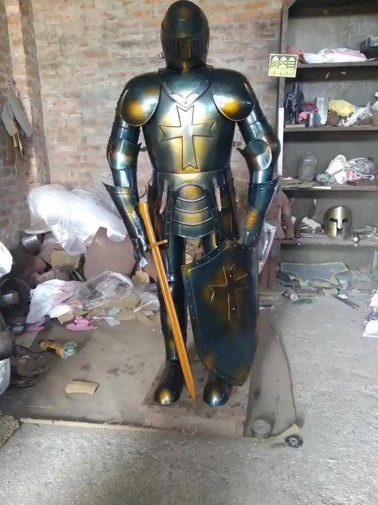 Medieval vintage Knight Wearable Suit Of Armor Crusader Combat Full Body Armour
