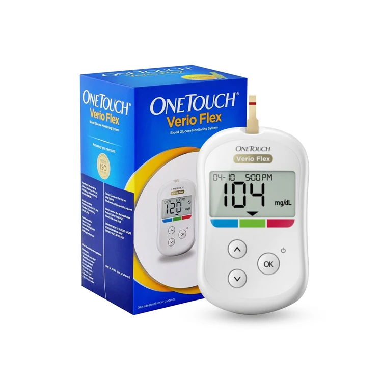 Digital LCD Display Easy to Use Accurate and Fast One Touch Verio Flex Glucometer for Blood Sugar Test at Wholesale Price