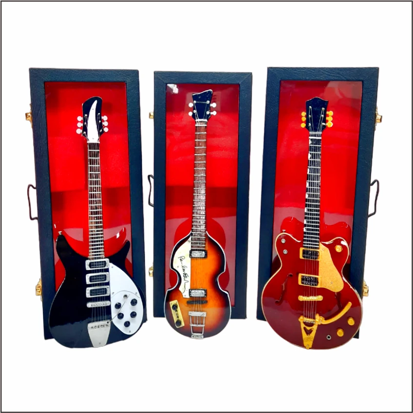 Mini Guitar Replica Famous Band in the World with THE BEATLES Tribute Merchandise